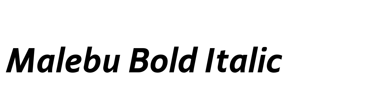 Malebu Bold Italic